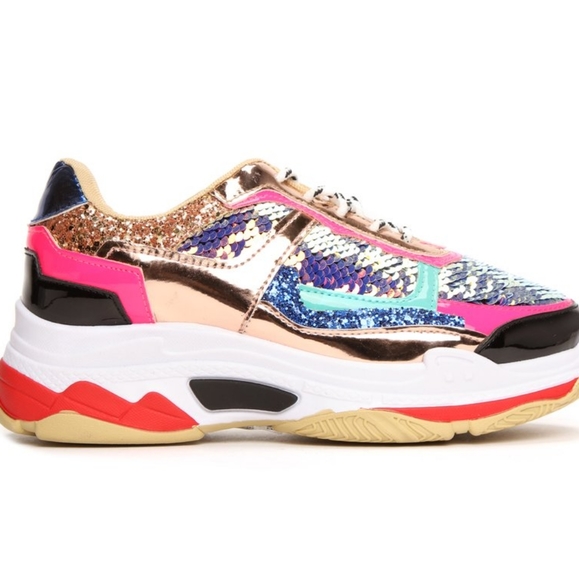 🇺🇲🌌🌈Glitter Bomb SneakersSize 8 and 8.5 available footwear YOKI - Picture 5 of 16